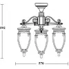 Стеклянный потолочный светильник уличный VERONA 86270A/3 02 R прозрачный Oasis Light