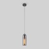 Стеклянный подвесной светильник Airon 50180/1 дымчатый цилиндр серый Eurosvet
