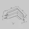 Соединитель угловой Accessories for tracks Exility TRA34CO-42W Maytoni