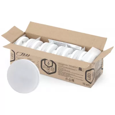 Лампочка светодиодная ECO LED GX-6W-827-GX53 (10-PACK) ЭРА Лампочка светодиодная ECO LED GX-6W-827-GX53 (10-PACK) ЭРА