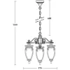 Стеклянный уличный светильник подвесной VERONA 86270/3 02 Bl прозрачный Oasis Light