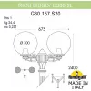 Наземный фонарь GLOBE 300 G30.157.S20.BXF1R форма шар прозрачный Fumagalli