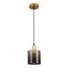 Стеклянный подвесной светильник Sense 1104/1S черный цилиндр Escada