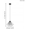 Стеклянный подвесной светильник Vernham 43482 форма шар прозрачный Eglo
