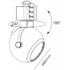 Трековый светильник  TR35-GU10 CH форма шар ЭРА
