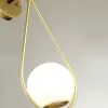 Стеклянный подвесной светильник Flari 4810/1A белый форма шар Odeon Light