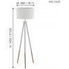 Торшер Bidford 49156 цилиндр белый Eglo