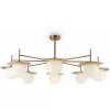 Стеклянная потолочная люстра Camelia FR5202PL-08BS форма шар белая Freya