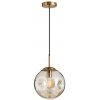Стеклянный подвесной светильник Amo V2081-P форма шар цвет янтарь