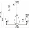 Подвесная люстра Stein MOD038PL-08CH конус белая Maytoni