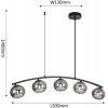 Стеклянный подвесной светильник Arcata 4054-5P форма шар серый Favourite