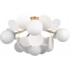Стеклянная потолочная люстра Matisse 10008/6C White форма шар белая Loft It