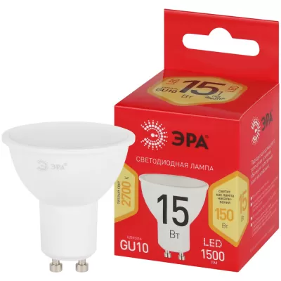 Лампочка светодиодная LED MR16-15W-827- GU10 R LED MR16-15W-827- GU10 R ЭРА