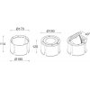 Стеклянный встраиваемый светильник уличный Встраиваемые светильники c LED W7013-4K Bl круглый Oasis Light