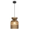 Стеклянный подвесной светильник Layla FR5558PL-01BR цилиндр коричневый Freya