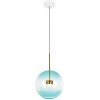 Стеклянный подвесной светильник Bolle 2027-P1 Blue прозрачный форма шар Loft It