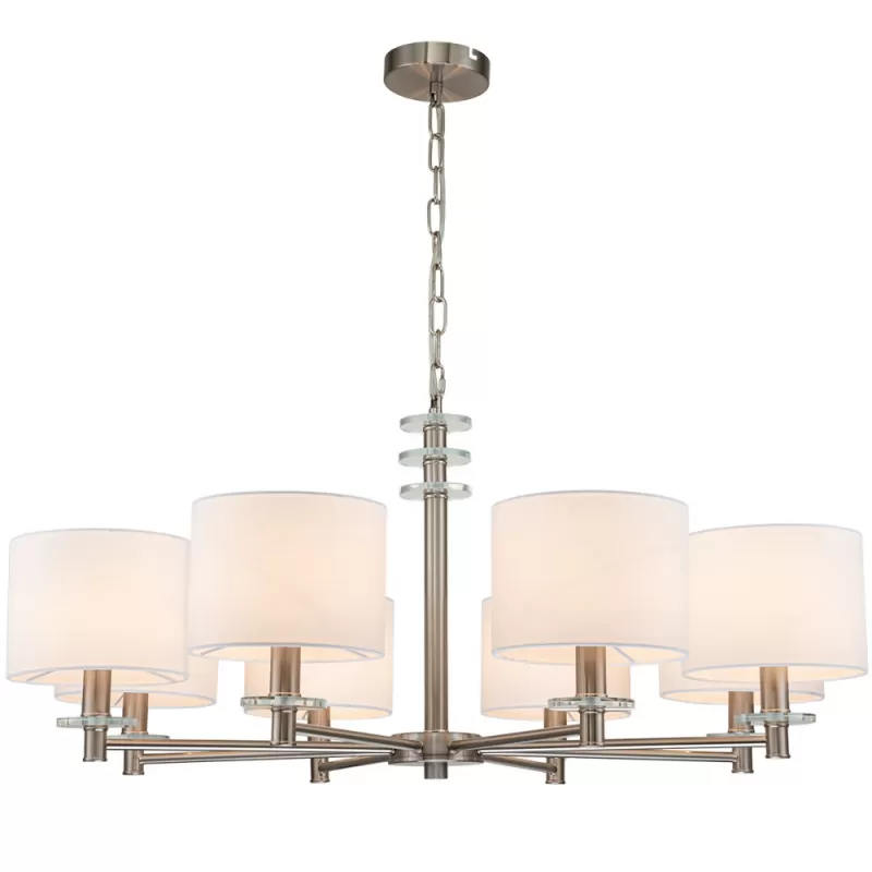 Подвесная люстра Novella 641/8PL белая цилиндр Escada Подвесная люстра Novella 641/8PL белая цилиндр Escada