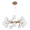 Стеклянная подвесная люстра Babylon 2515-10P белая форма шар Favourite