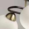 Стеклянная потолочная люстра Торес 110011804 форма шар белая DeMarkt