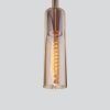 Стеклянный подвесной светильник Graf 50226/1 янтарный цилиндр цвет янтарь Eurosvet