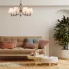 Подвесная люстра Bolero 1144/7PL конус белая Escada