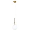 Стеклянный подвесной светильник Granino LDP 6011-1 MD форма шар белый Lumina Deco