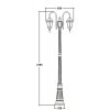 Стеклянный наземный фонарь ASTORIA 1 S 91309SA/10 down Bl прозрачный Oasis Light