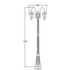 Стеклянный наземный фонарь ASTORIA 1 S 91309SA/10 down Bl прозрачный Oasis Light