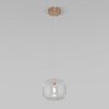 Стеклянный подвесной светильник Jar 50129/1 золото форма шар прозрачный Eurosvet
