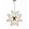 Стеклянный подвесной светильник Feretta LDP 1139-18 WT+CL конус белый Lumina Deco