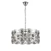 Стеклянная подвесная люстра Silk VL3143P08 серая Vele Luce