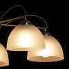 Стеклянная потолочная люстра Блеск 315016505 белая DeMarkt