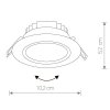 Стеклянный точечный светильник Eol Led 8990 белый Nowodvorski