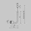 Заглушка для подвесного монтажа Accessories for system Shelf CA024PL-B Maytoni