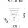 Стеклянное бра Toscana A5184AP-1CC прозрачное Artelamp