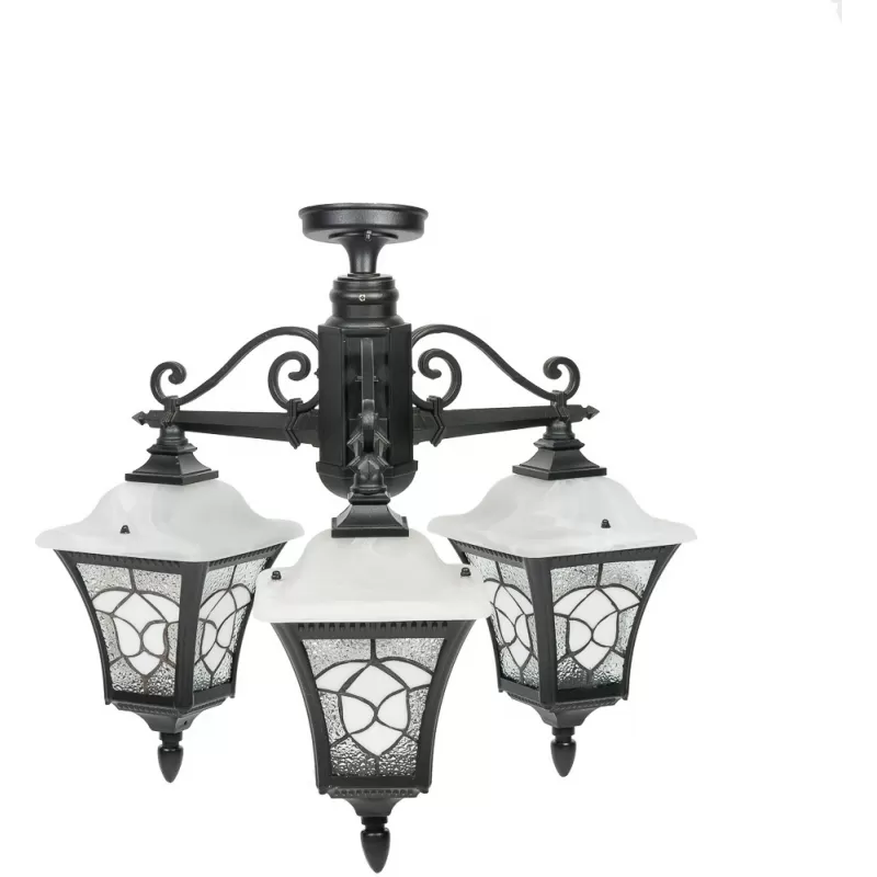 Стеклянный потолочный светильник уличный VENECIA 2S 91870SA/3 Bl белый Oasis Light Стеклянный потолочный светильник уличный VENECIA 2S 91870SA/3 Bl белый Oasis Light