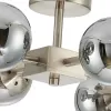 Стеклянная потолочная люстра Varietas 2650-10U форма шар серая Favourite