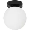 Стеклянный настенно-потолочный светильник Alcor A2224PL-1BK белый форма шар Artelamp