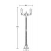 Стеклянный наземный фонарь PETERSBURG S 79808SA W прозрачный Oasis Light