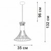 Подвесной светильник  V3938-1/1S черный Vitaluce