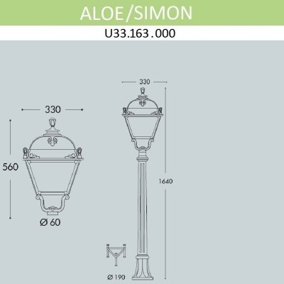 Наземный фонарь Simon U33.163.000.WXH27 Fumagalli