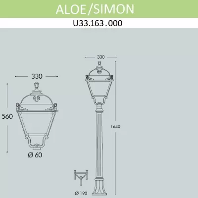 Наземный фонарь Simon U33.163.000.WXH27 Fumagalli