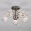 Стеклянная потолочная люстра Gabriella 30026/5 античная бронза белая Eurosvet