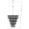 Стеклянная подвесная люстра Felis 6005/17 LM-9 прозрачная Divinare