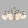 Стеклянная потолочная люстра Gloriya 8272/8C белая форма шар Lumion