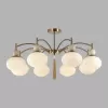 Стеклянная потолочная люстра Gloriya 8272/8C белая форма шар Lumion
