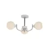 Стеклянная потолочная люстра Bliss 5641/3C форма шар белая Lumion