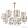 Подвесная люстра Florentia-3097 303097/8 Wh/Gd цилиндр белая