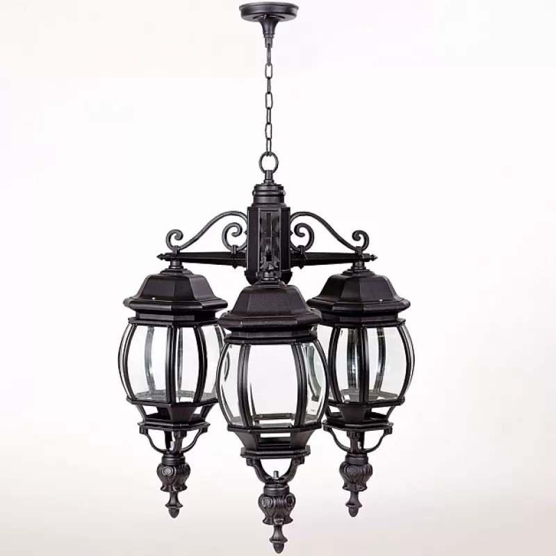 Стеклянный уличный светильник подвесной  83470L/3 Bl прозрачный Oasis Light Стеклянный уличный светильник подвесной  83470L/3 Bl прозрачный Oasis Light