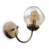 Стеклянное бра Volani FR8017WL-01MG форма шар цвет янтарь Freya